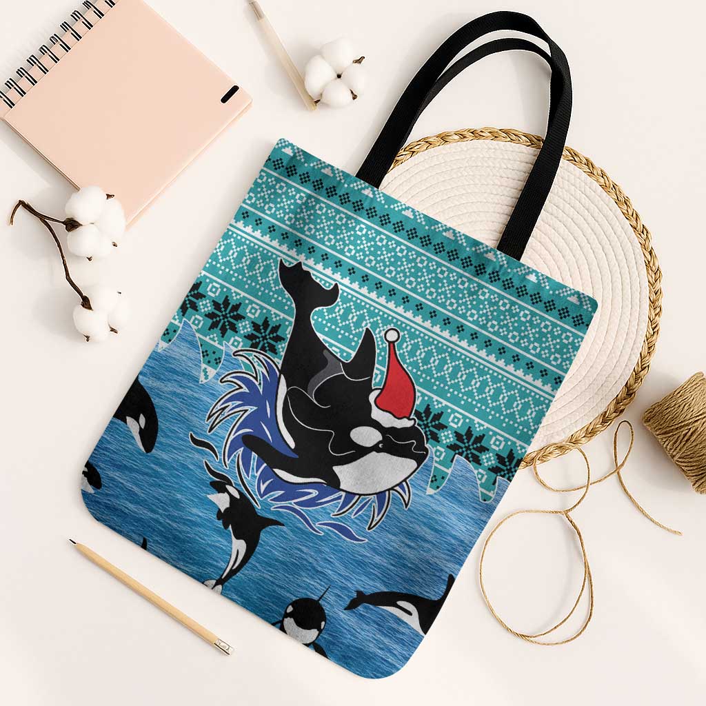 Love Oracle Whale Christmas Tote Bag Xmas Holiday Patterns - Wonder Print Shop