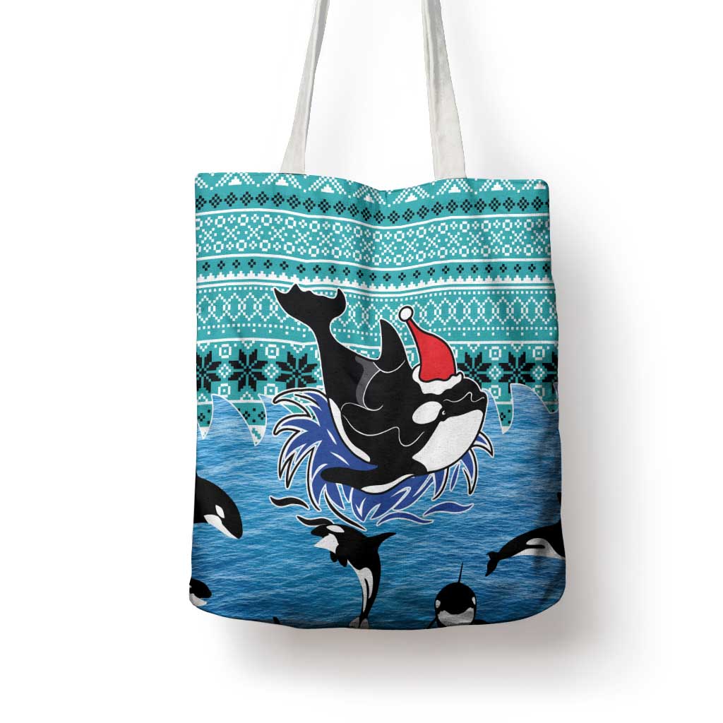 Love Oracle Whale Christmas Tote Bag Xmas Holiday Patterns - Wonder Print Shop