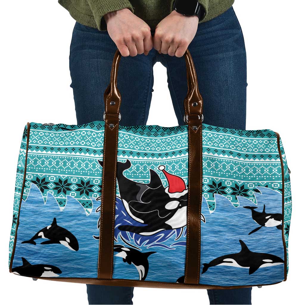 Love Oracle Whale Christmas Travel Bag Xmas Holiday Patterns - Wonder Print Shop