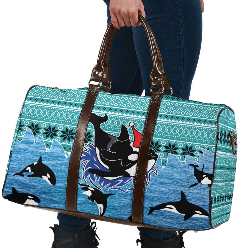 Love Oracle Whale Christmas Travel Bag Xmas Holiday Patterns - Wonder Print Shop