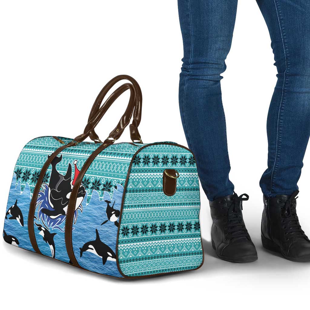 Love Oracle Whale Christmas Travel Bag Xmas Holiday Patterns - Wonder Print Shop