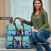 Love Oracle Whale Christmas Travel Bag Xmas Holiday Patterns - Wonder Print Shop