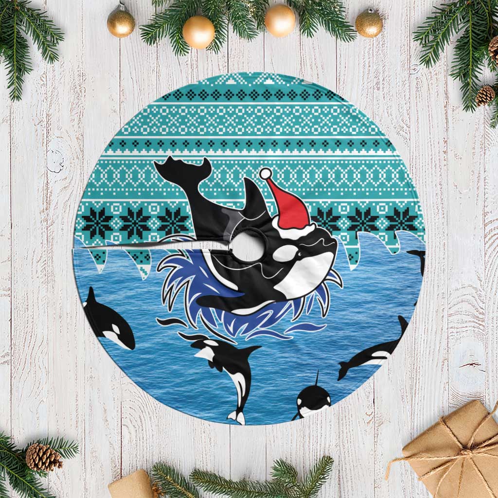 Love Oracle Whale Christmas Tree Skirt Xmas Holiday Patterns - Wonder Print Shop