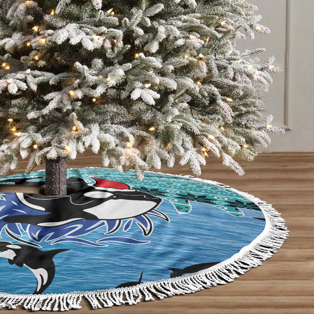 Love Oracle Whale Christmas Tree Skirt Xmas Holiday Patterns - Wonder Print Shop