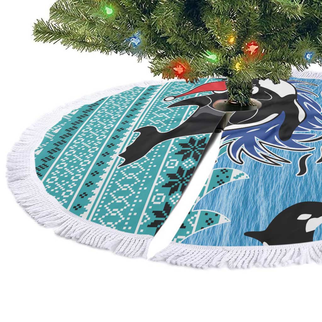Love Oracle Whale Christmas Tree Skirt Xmas Holiday Patterns - Wonder Print Shop