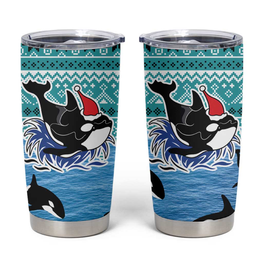 Love Oracle Whale Christmas Tumbler Cup Xmas Holiday Patterns - Wonder Print Shop