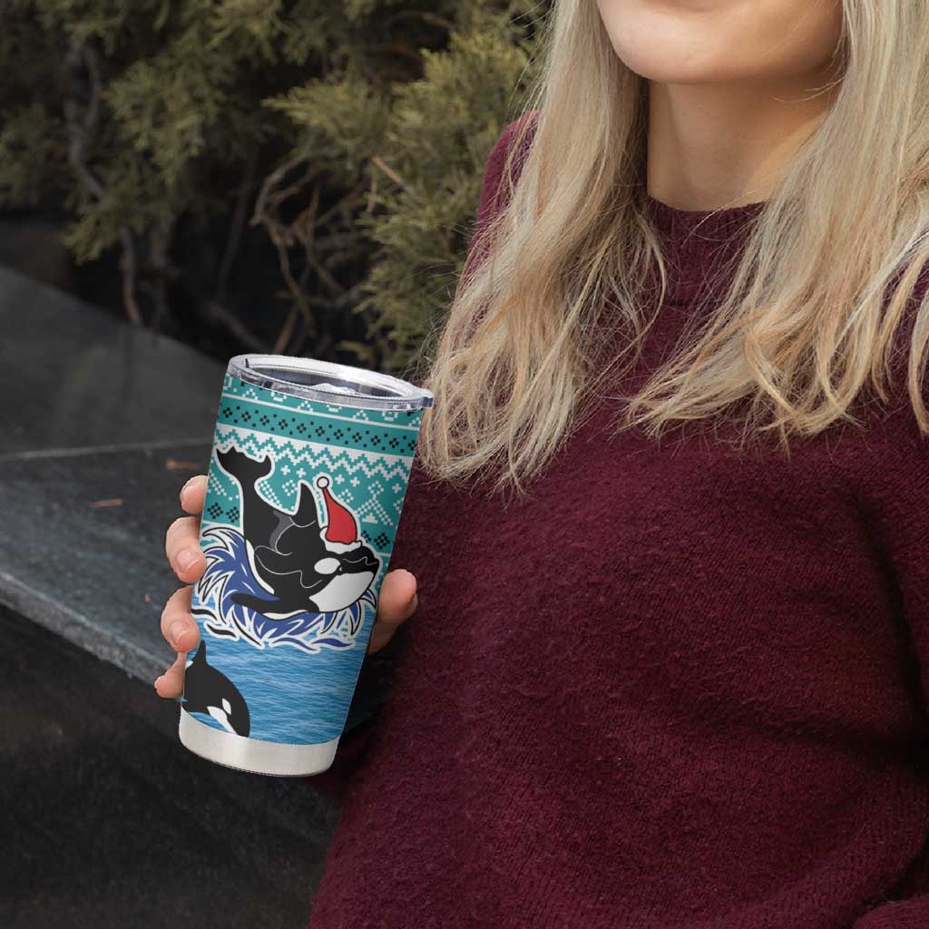 Love Oracle Whale Christmas Tumbler Cup Xmas Holiday Patterns - Wonder Print Shop