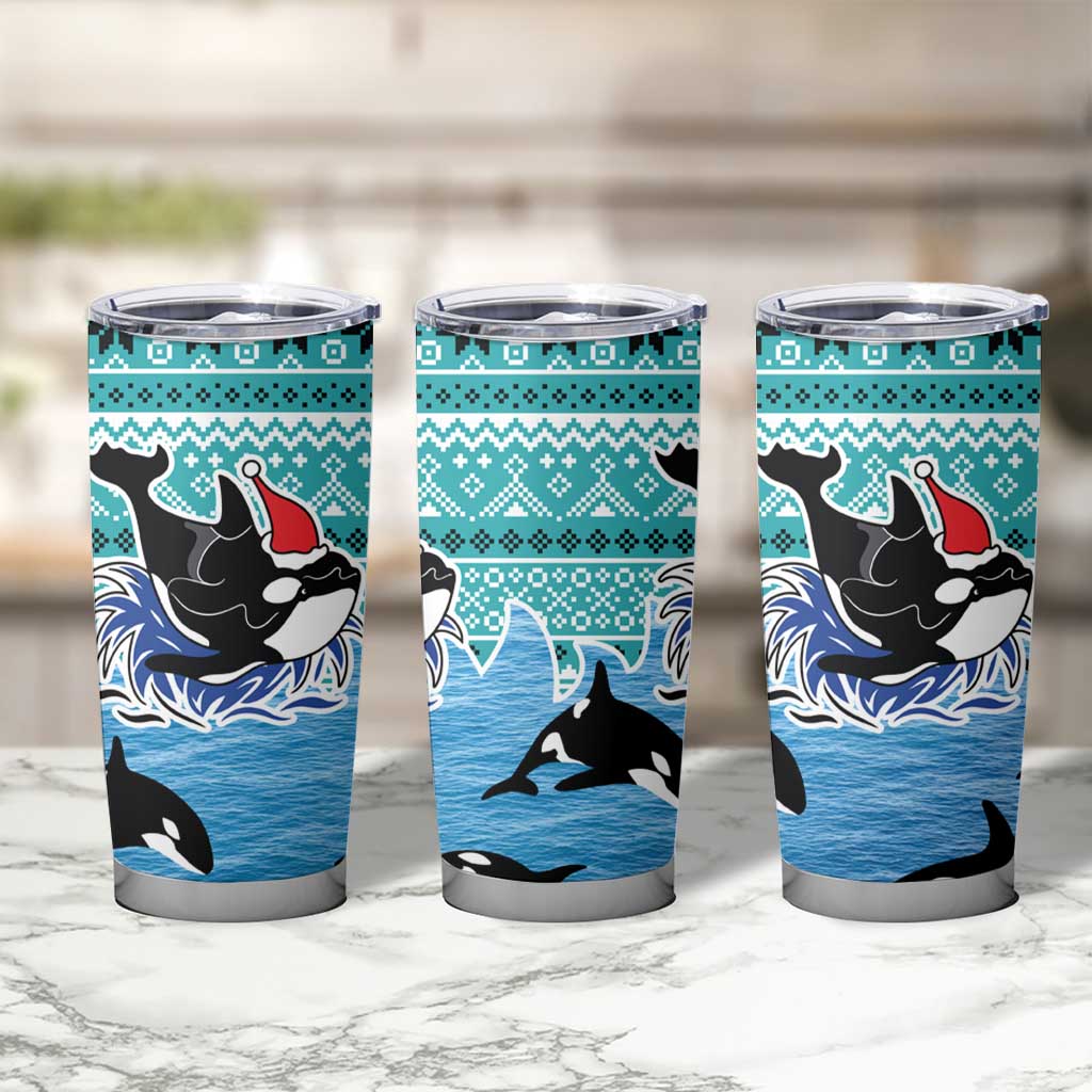 Love Oracle Whale Christmas Tumbler Cup Xmas Holiday Patterns - Wonder Print Shop