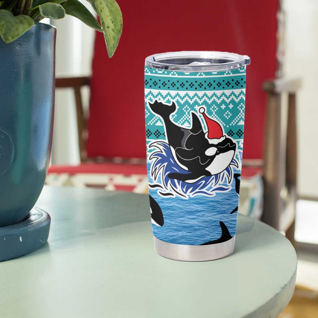 Love Oracle Whale Christmas Tumbler Cup Xmas Holiday Patterns - Wonder Print Shop