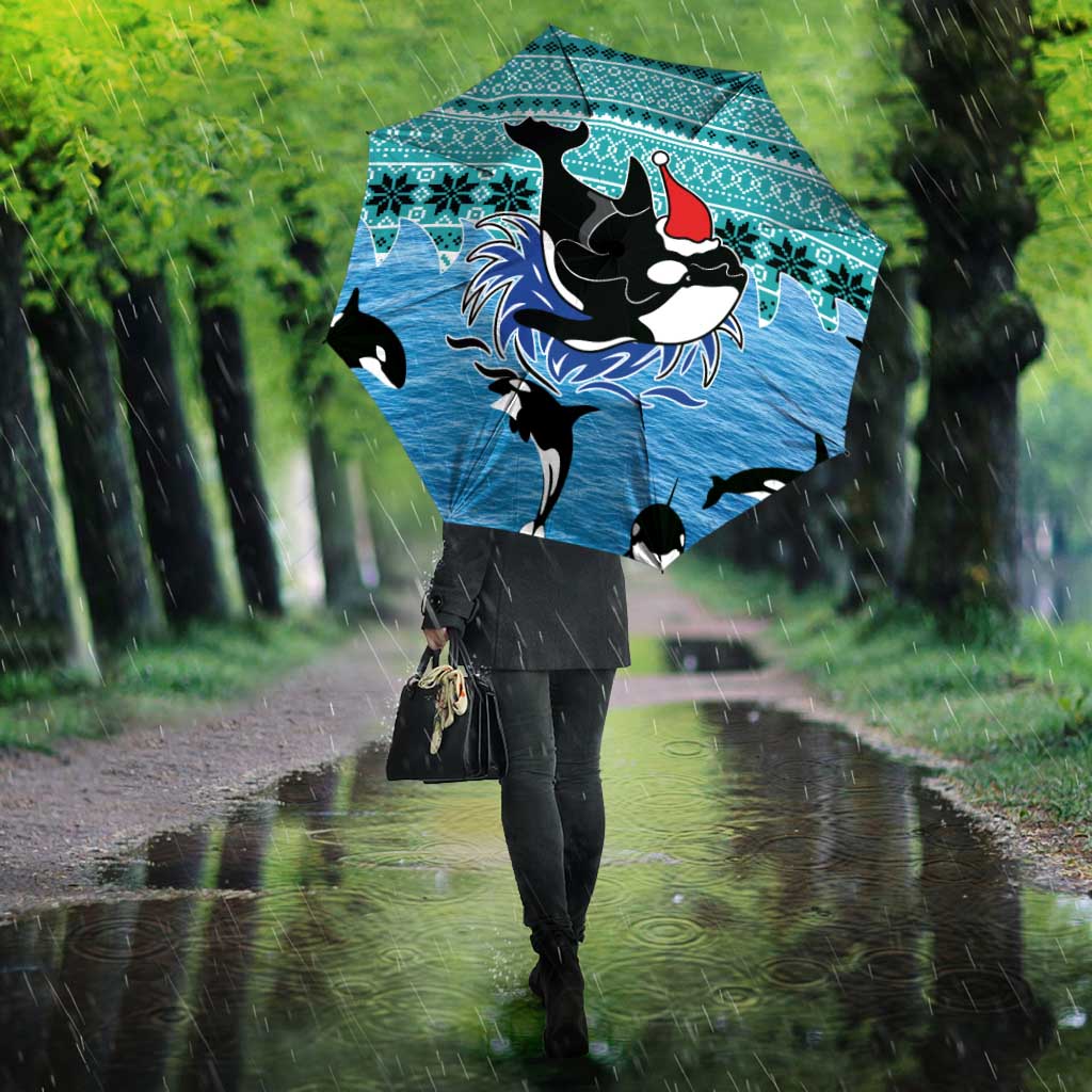 Love Oracle Whale Christmas Umbrella Xmas Holiday Patterns - Wonder Print Shop