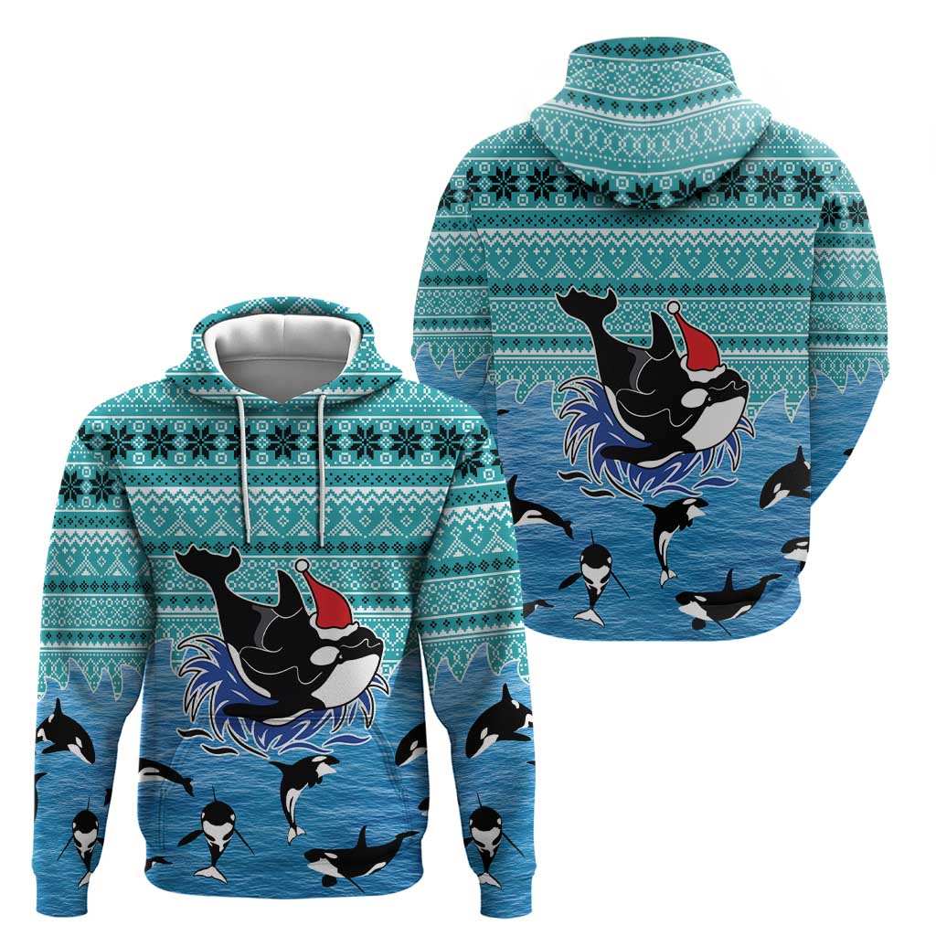 Love Oracle Whale Christmas Zip Hoodie Xmas Holiday Patterns - Wonder Print Shop