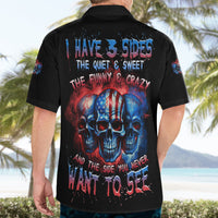 I Have 3 Sides 3 Skulls Hawaiian Shirt - Wonder Print Shop