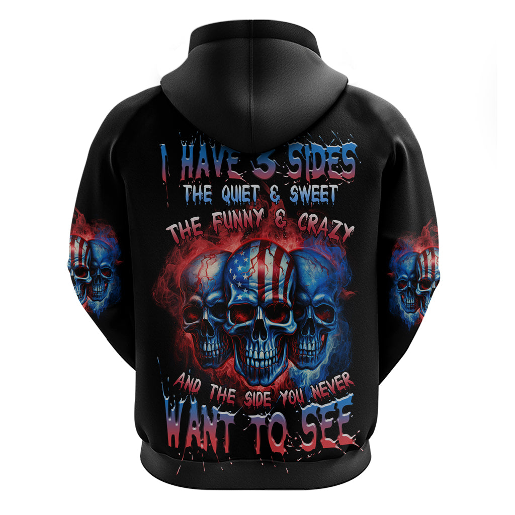 I Have 3 Sides 3 Skulls Hoodie - Wonder Print Shop