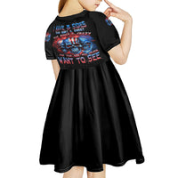 I Have 3 Sides 3 Skulls Kid Short Sleeve Dress - Wonder Print Shop