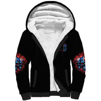 I Have 3 Sides 3 Skulls Sherpa Hoodie - Wonder Print Shop