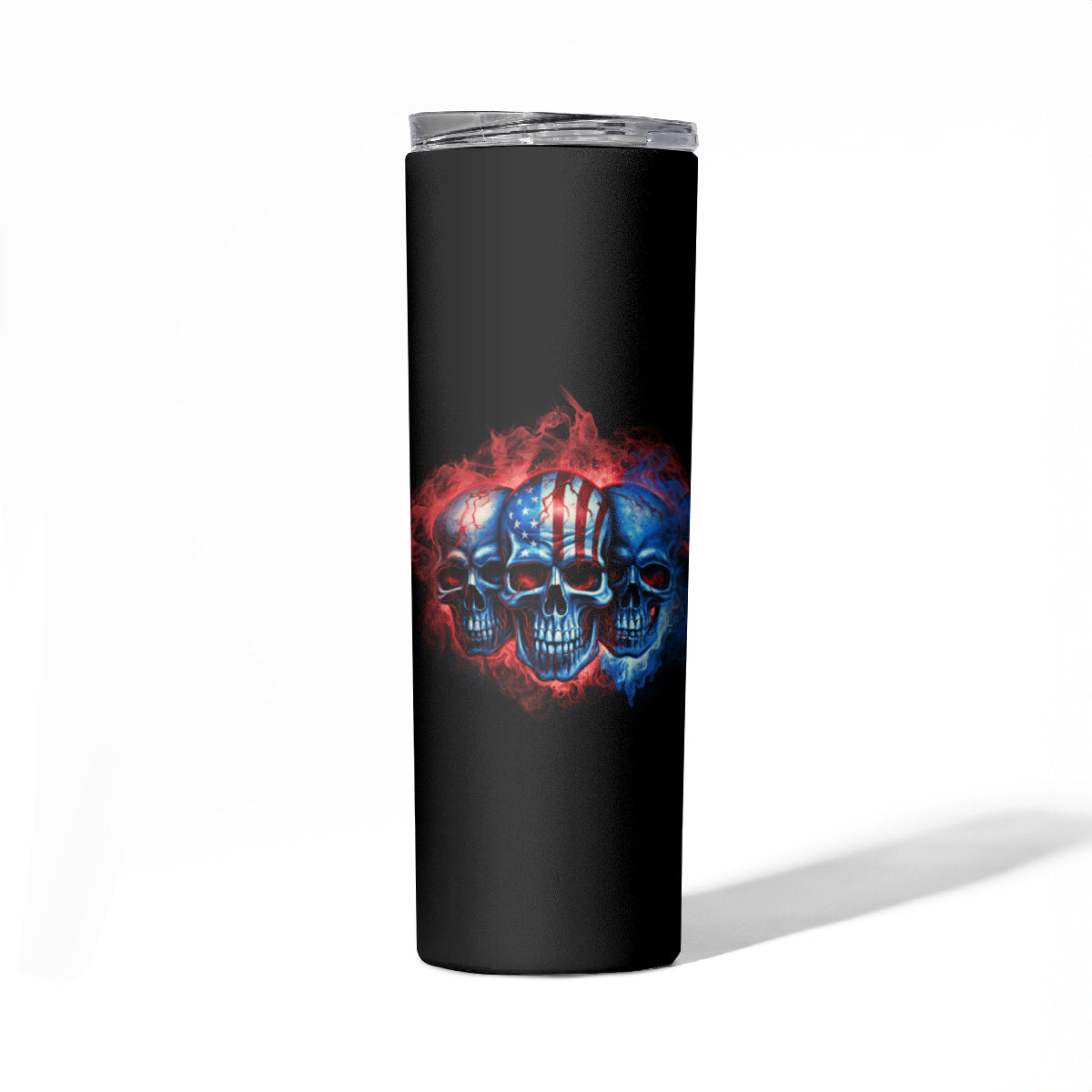 I Have 3 Sides 3 Skulls Skinny Tumbler - Wonder Print Shop