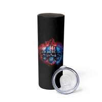 I Have 3 Sides 3 Skulls Skinny Tumbler - Wonder Print Shop