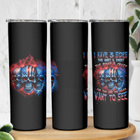 I Have 3 Sides 3 Skulls Skinny Tumbler - Wonder Print Shop