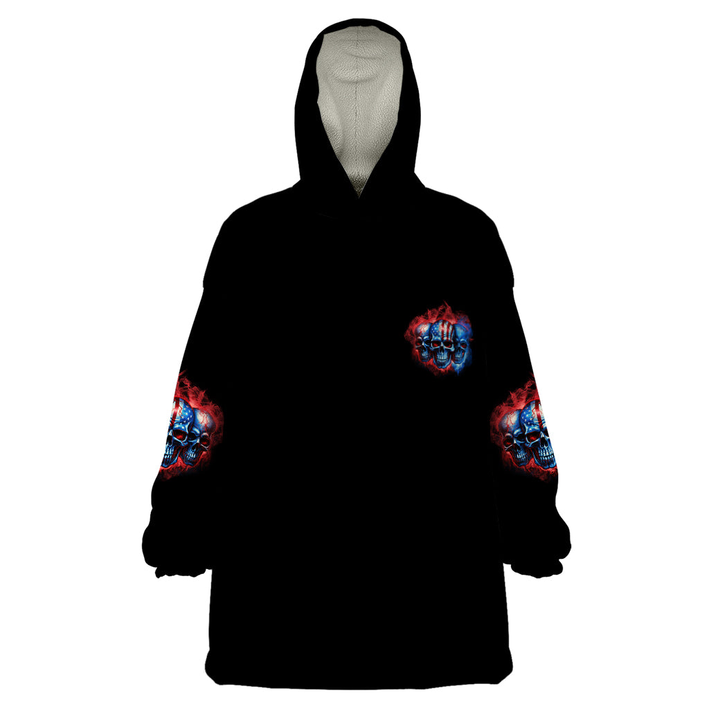 I Have 3 Sides 3 Skulls Wearable Blanket Hoodie - Wonder Print Shop