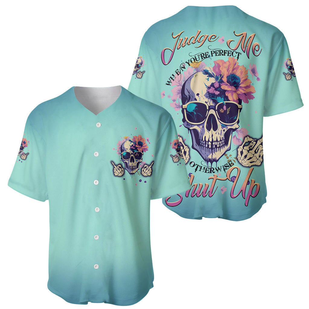 Judge Me When You're Perfect Baseball Jersey - Wonder Print Shop