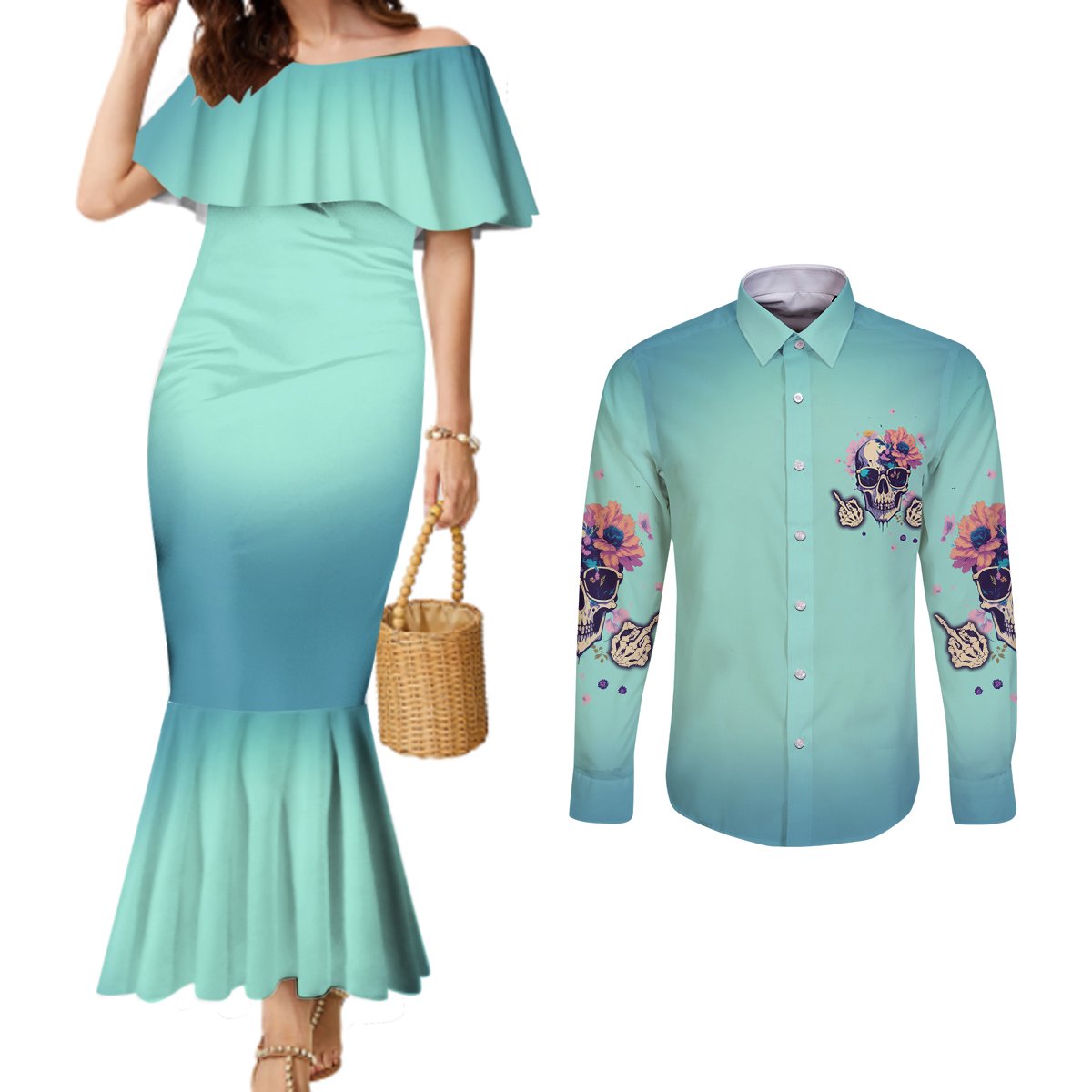 judge-me-when-youre-perfect-couples-matching-mermaid-dress-and-long-sleeve-button-shirt