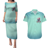 Judge Me When You're Perfect Couples Matching Puletasi Dress and Hawaiian Shirt - Wonder Print Shop