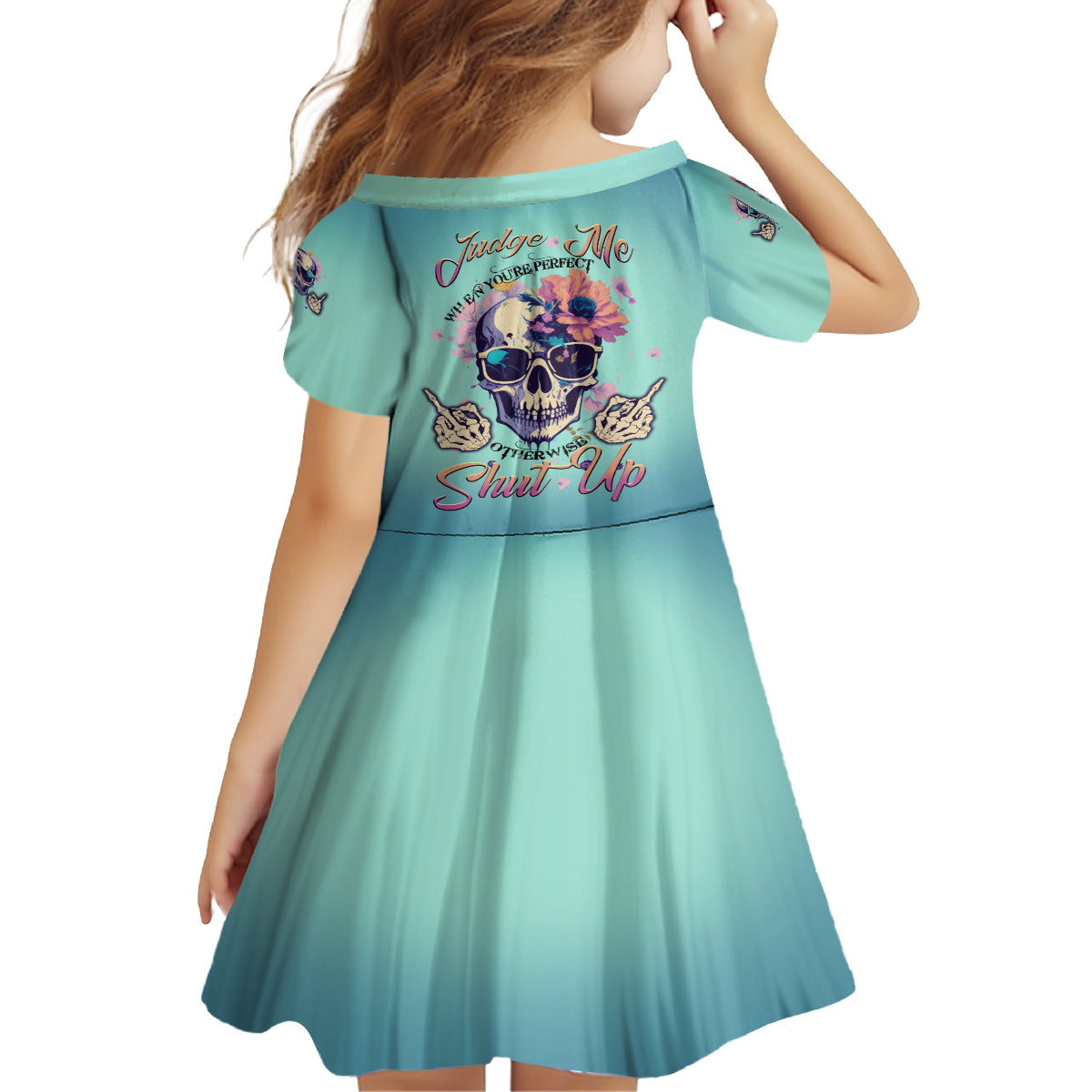 Judge Me When You're Perfect Family Matching Long Sleeve Bodycon Dress and Hawaiian Shirt - Wonder Print Shop