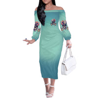 Judge Me When You're Perfect Family Matching Off Shoulder Long Sleeve Dress and Hawaiian Shirt - Wonder Print Shop