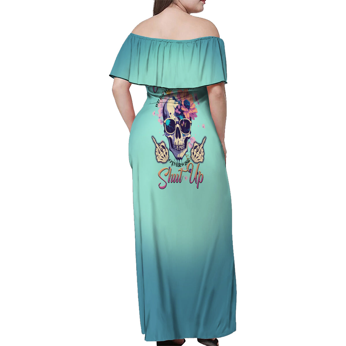 Judge Me When You're Perfect Family Matching Off Shoulder Maxi Dress and Hawaiian Shirt - Wonder Print Shop