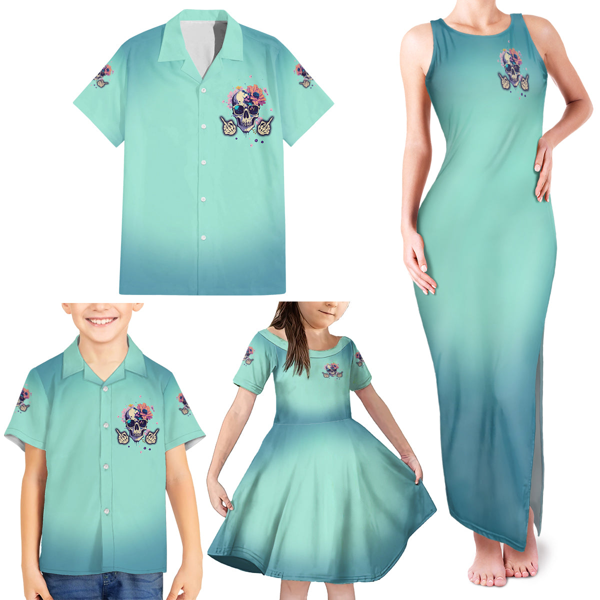 Judge Me When You're Perfect Family Matching Tank Maxi Dress and Hawaiian Shirt - Wonder Print Shop