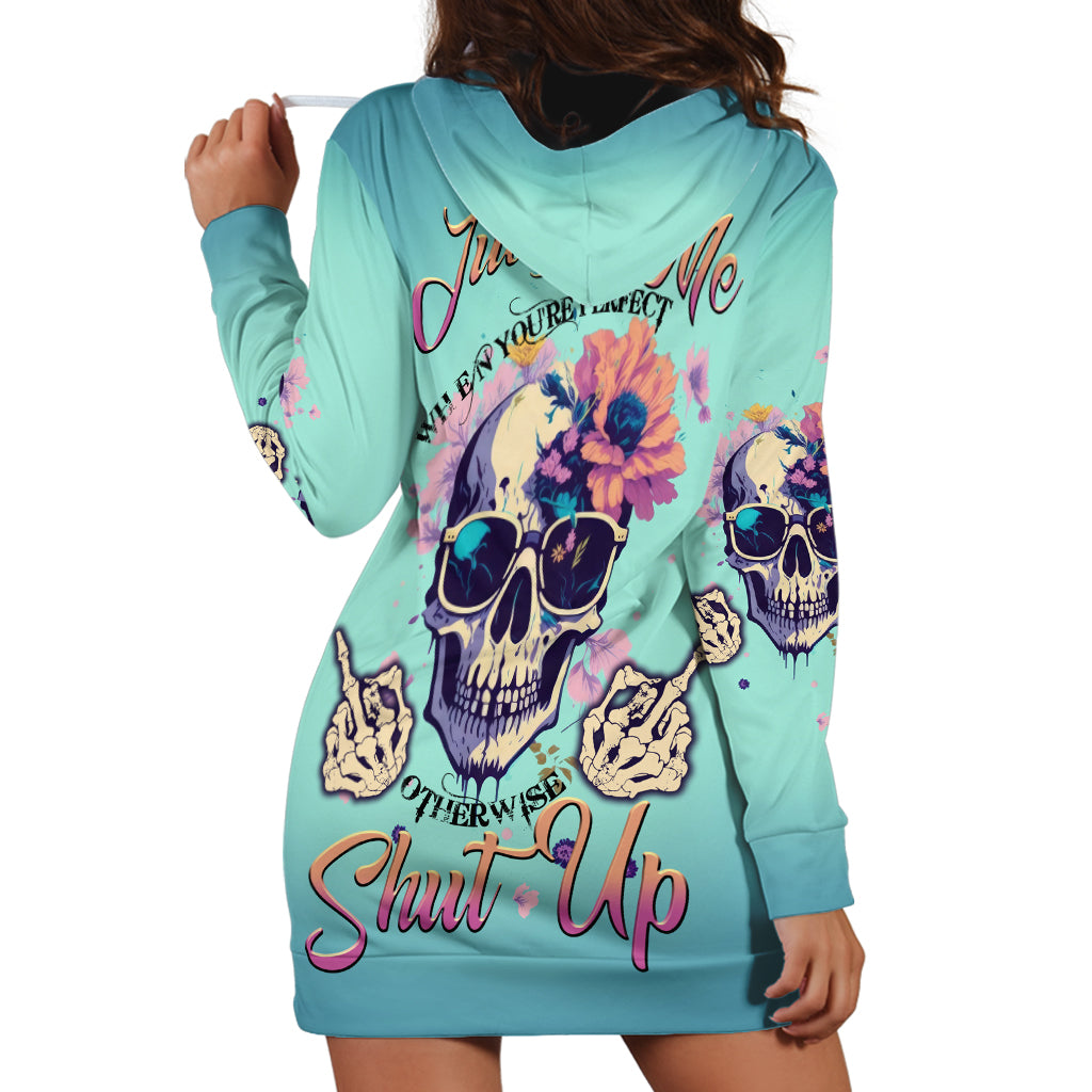 Judge Me When You're Perfect Hoodie Dress - Wonder Print Shop