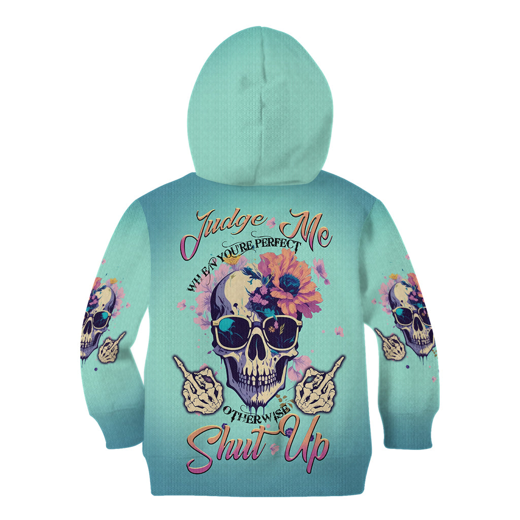 Judge Me When You're Perfect Kid Hoodie - Wonder Print Shop