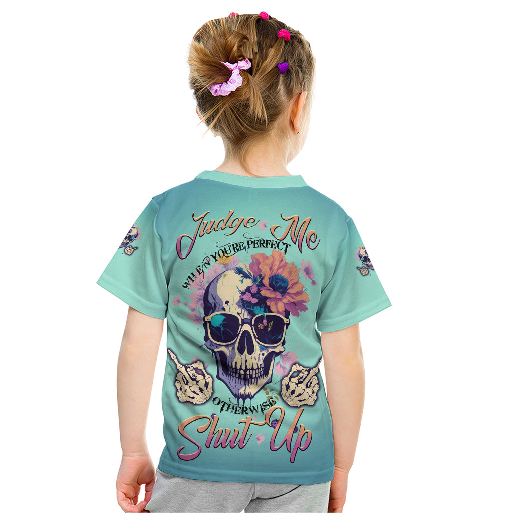 Judge Me When You're Perfect Kid T Shirt - Wonder Print Shop