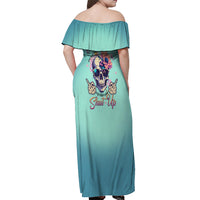 Judge Me When You're Perfect Off Shoulder Maxi Dress - Wonder Print Shop