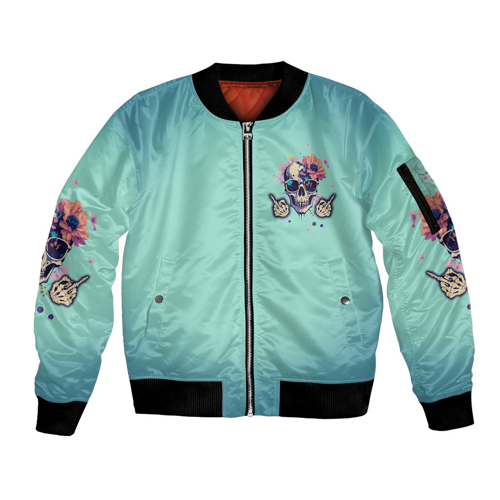 Judge Me When You're Perfect Sleeve Zip Bomber Jacket - Wonder Print Shop