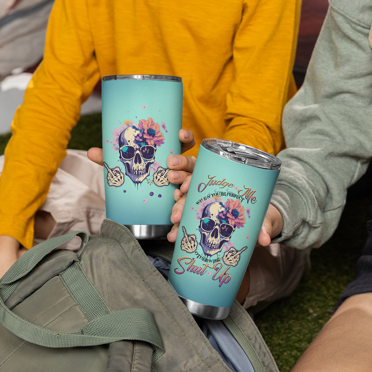 Judge Me When You're Perfect Tumbler Cup - Wonder Print Shop