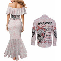 warning-kinda-crazy-tattooed-girl-rose-couples-matching-mermaid-dress-and-long-sleeve-button-shirt