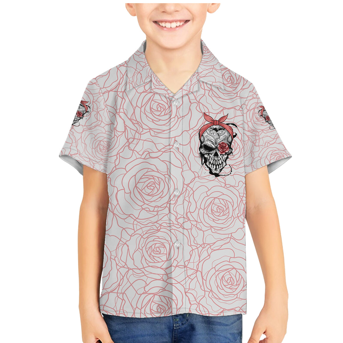 Warning Kinda Crazy Tattooed Girl Rose Family Matching Mermaid Dress and Hawaiian Shirt - Wonder Print Shop