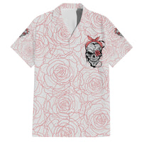 Warning Kinda Crazy Tattooed Girl Rose Family Matching Short Sleeve Bodycon Dress and Hawaiian Shirt - Wonder Print Shop