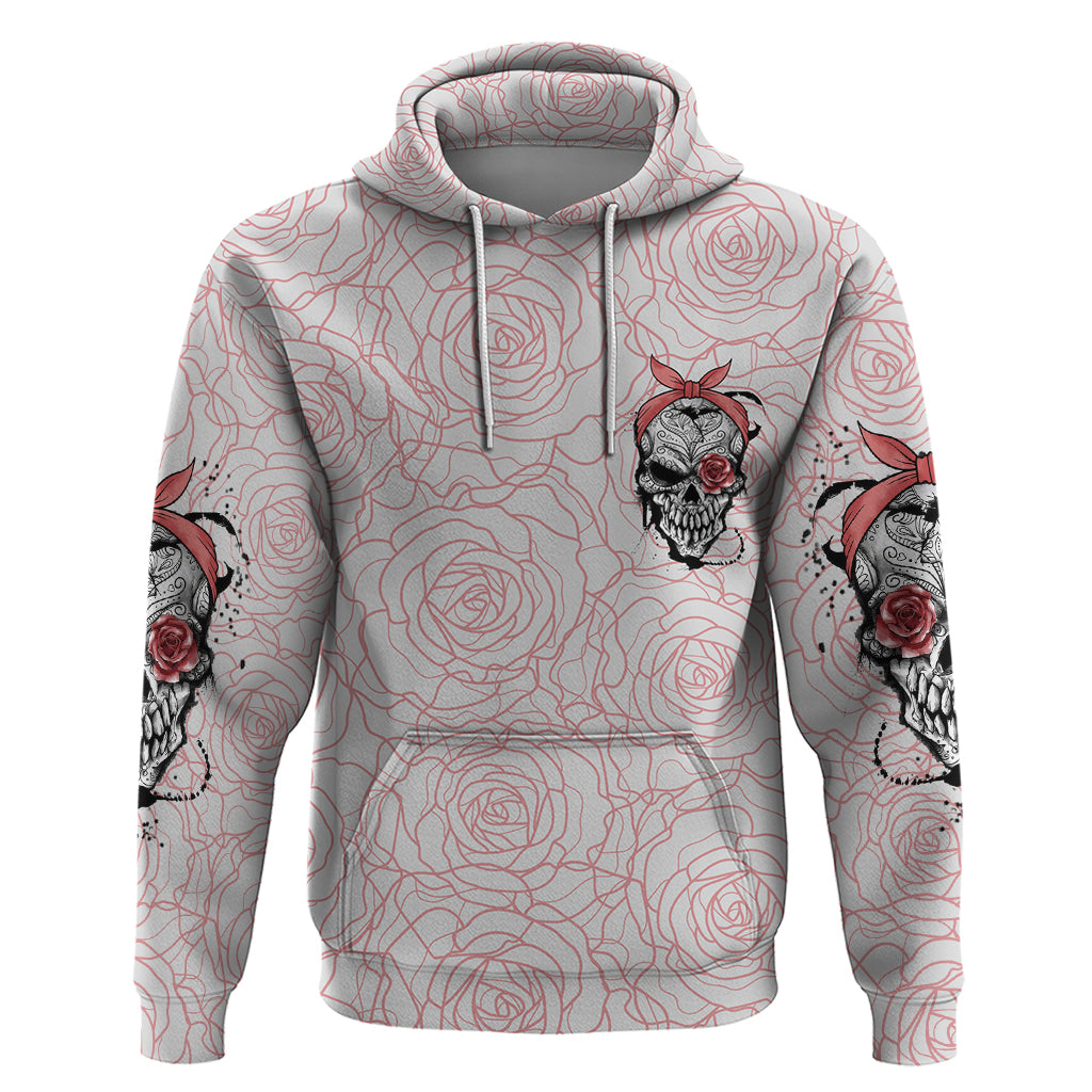Warning Kinda Crazy Tattooed Girl Rose Hoodie - Wonder Print Shop