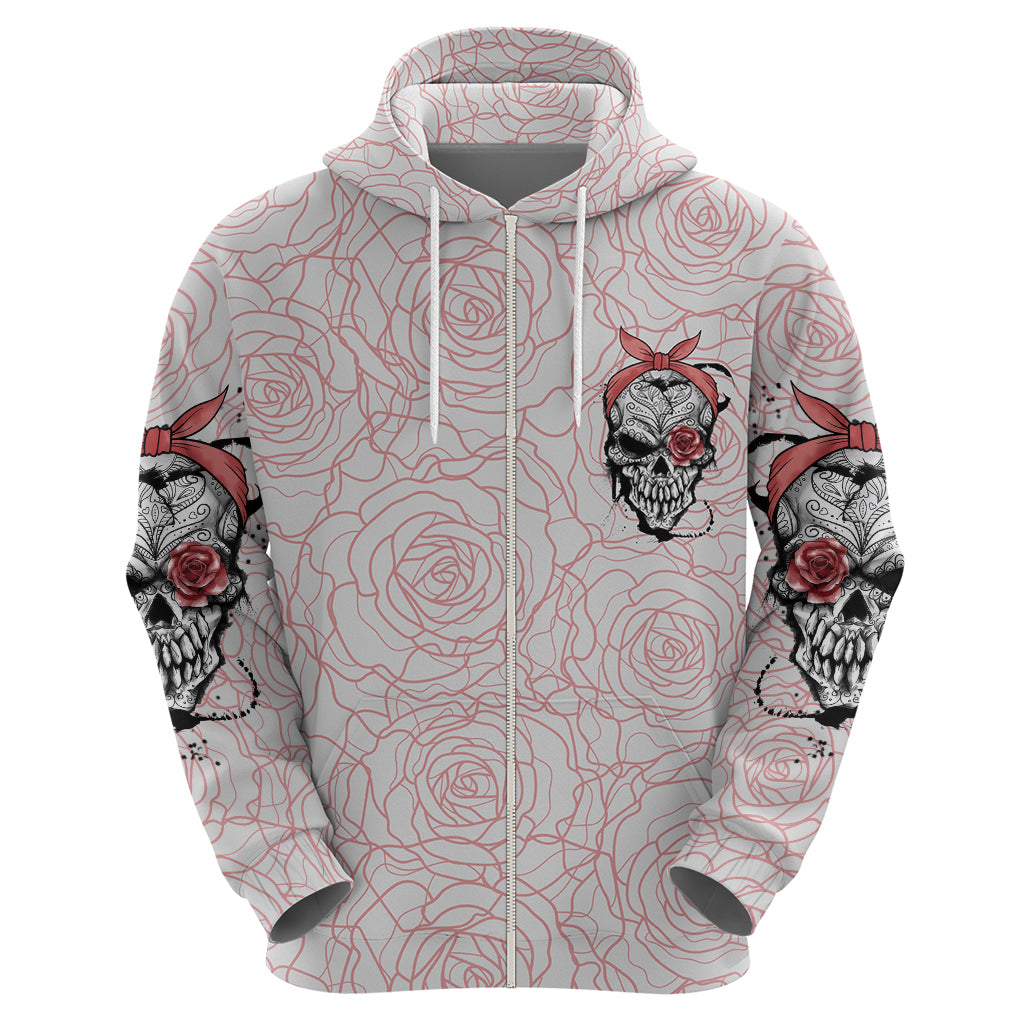 Warning Kinda Crazy Tattooed Girl Rose Hoodie - Wonder Print Shop