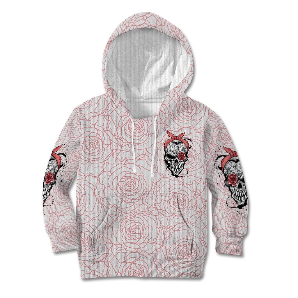 Warning Kinda Crazy Tattooed Girl Rose Kid Hoodie - Wonder Print Shop