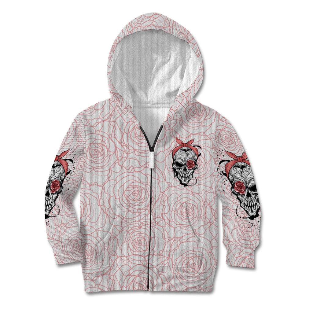 Warning Kinda Crazy Tattooed Girl Rose Kid Hoodie - Wonder Print Shop