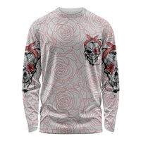 Warning Kinda Crazy Tattooed Girl Rose Long Sleeve Shirt - Wonder Print Shop