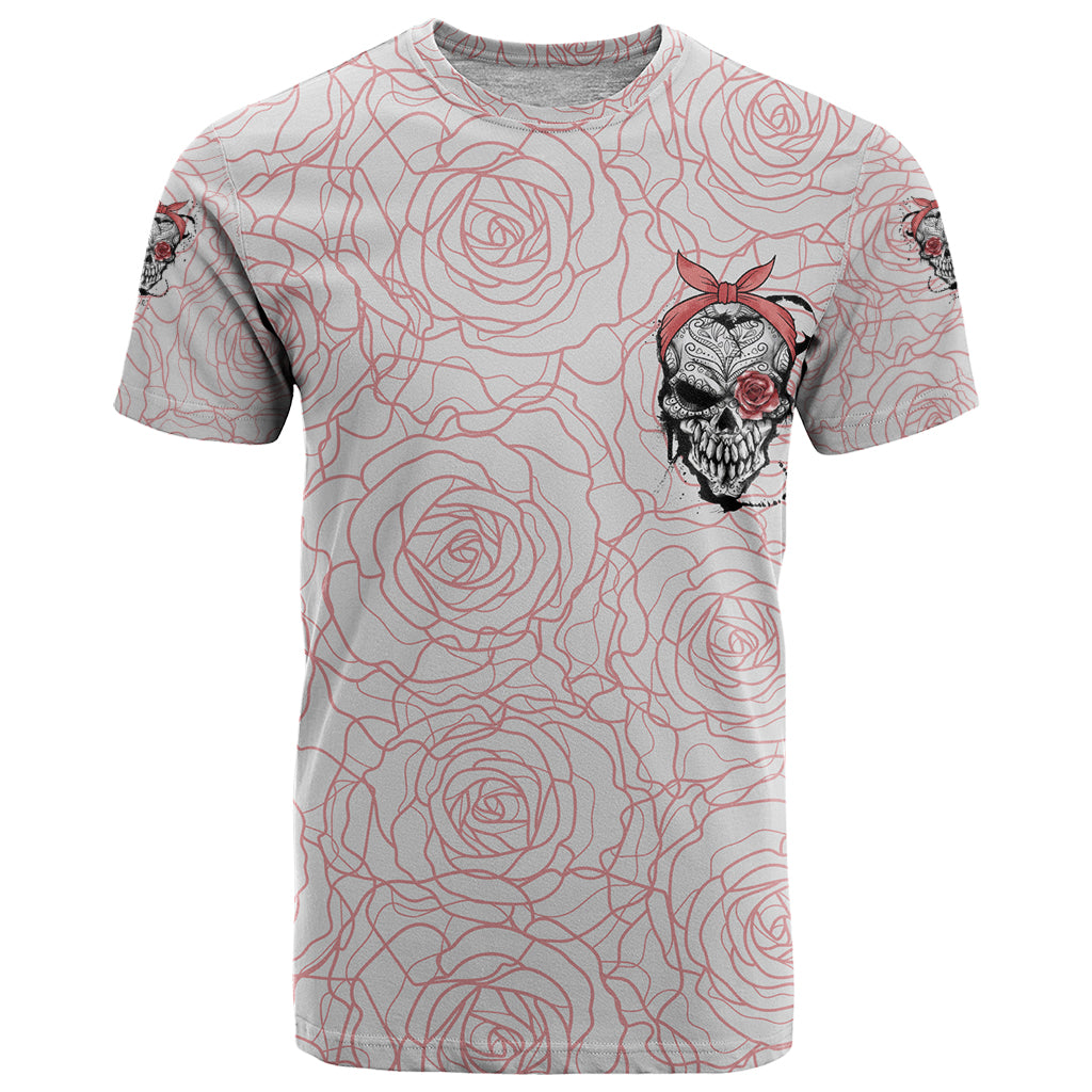 Warning Kinda Crazy Tattooed Girl Rose T Shirt - Wonder Print Shop