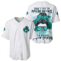 Don't Try To Figure Me Out Messy Bun Baseball Jersey - Wonder Print Shop