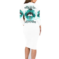 Don't Try To Figure Me Out Messy Bun Family Matching Long Sleeve Bodycon Dress and Hawaiian Shirt - Wonder Print Shop