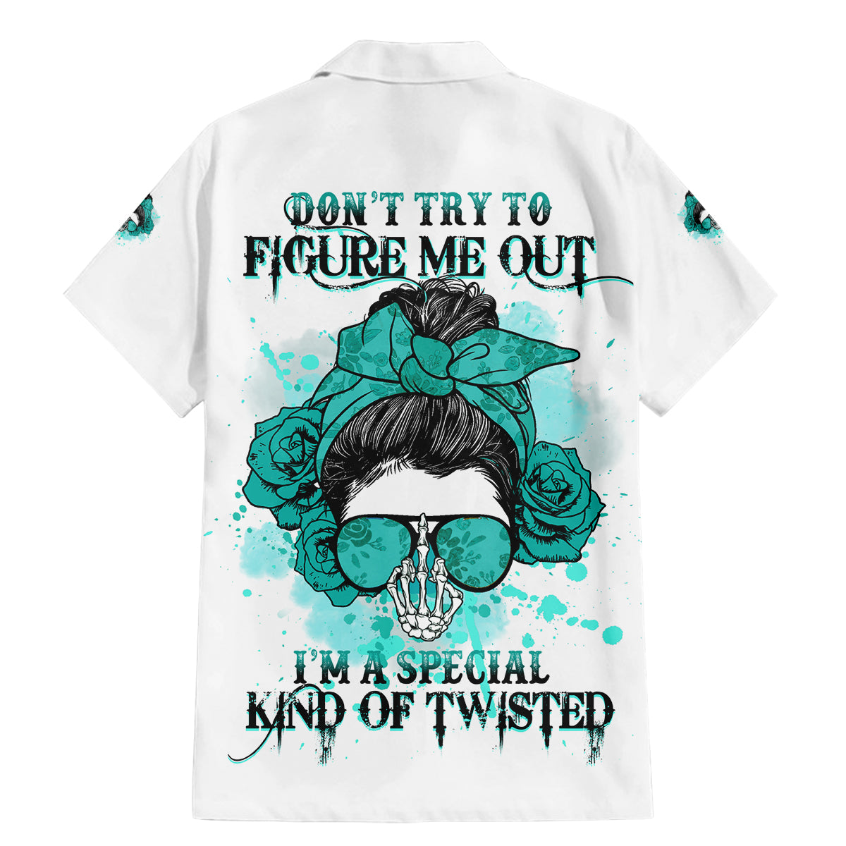 Don't Try To Figure Me Out Messy Bun Family Matching Mermaid Dress and Hawaiian Shirt - Wonder Print Shop
