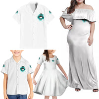 Don't Try To Figure Me Out Messy Bun Family Matching Off Shoulder Maxi Dress and Hawaiian Shirt - Wonder Print Shop