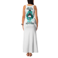 Don't Try To Figure Me Out Messy Bun Family Matching Tank Maxi Dress and Hawaiian Shirt - Wonder Print Shop